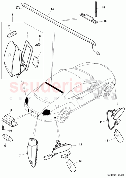 Part Diagram for Bentley 3W7945096H