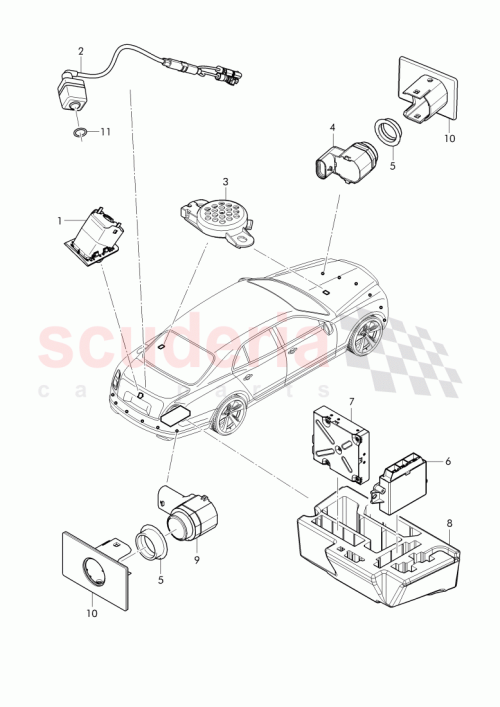 Part Diagram for Bentley 420 980 551 A