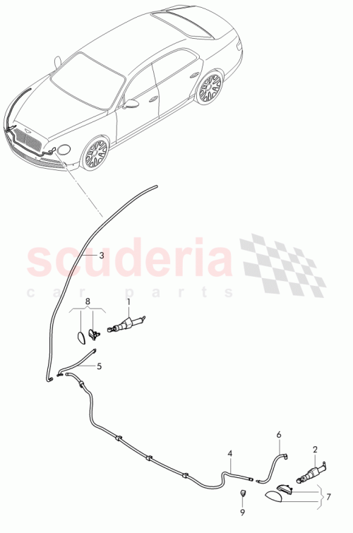 Part Diagram for Bentley 4W0 955 970 A