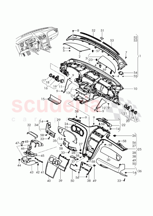 Part Diagram for Bentley 3W1 857 053 AD