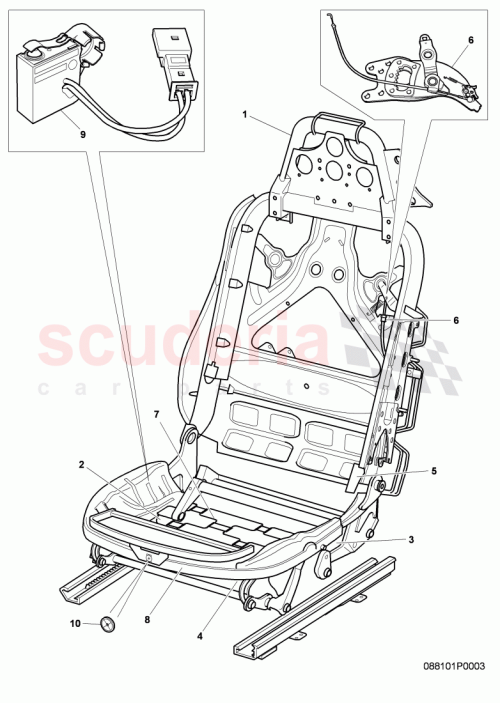 Part Diagram for Bentley 3W3881602