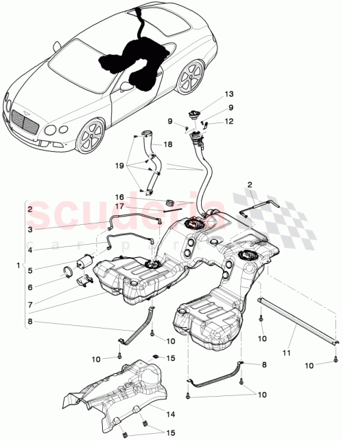 Part Diagram for Bentley 3W0201211B