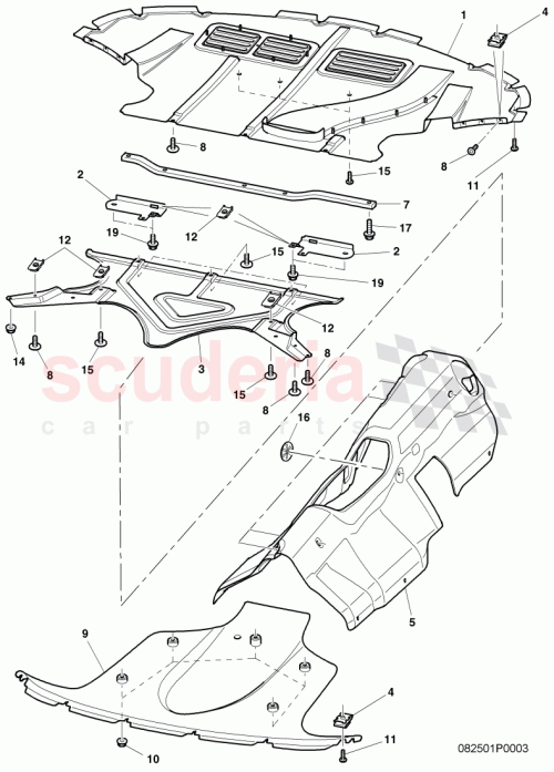 Part Diagram for Bentley 3W7825507A