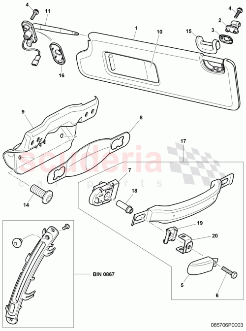 Part Diagram for Bentley 3W0857552AA