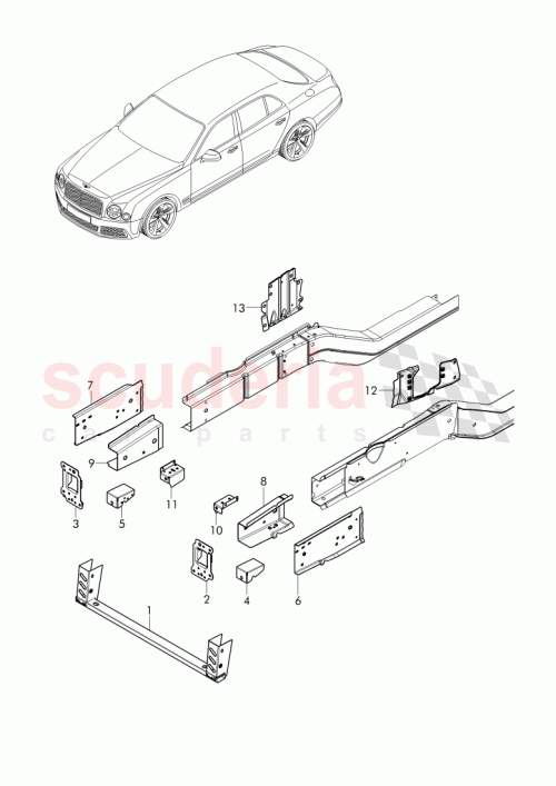 Part Diagram for Bentley 3Y0 805 483 D