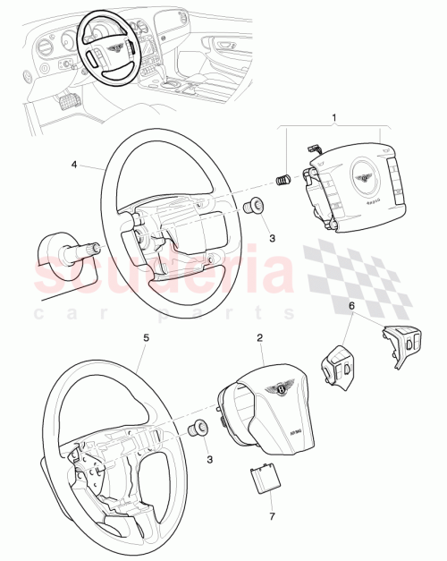 Part Diagram for Bentley 3W0880199AC