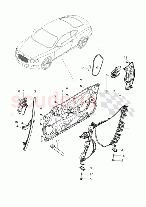 Part Diagram for Bentley 3W8839397C