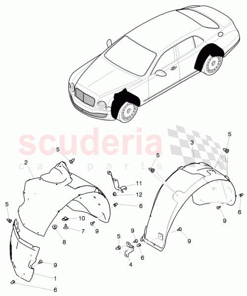Part Diagram for Bentley 3Y0809957D