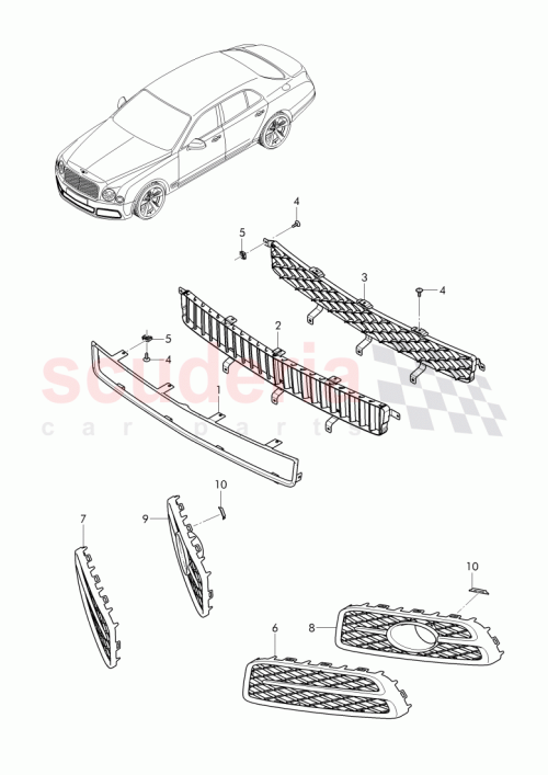 Part Diagram for Bentley 3Y0 807 667 P