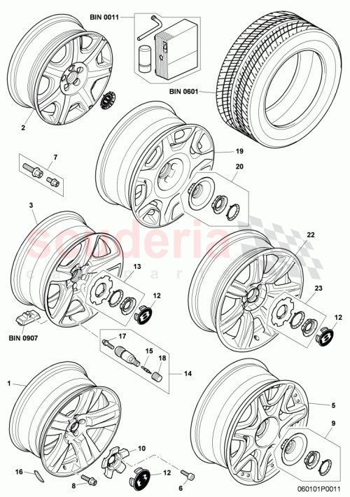 Part Diagram for Bentley 3W0601161DA