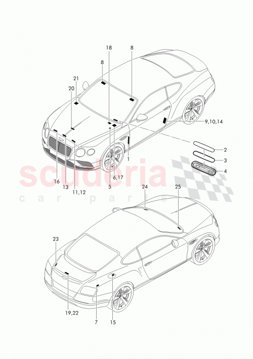 Part Diagram for Bentley 3W8 010 024 D