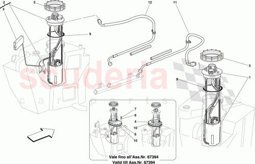 Part Diagram for Ferrari 196100
