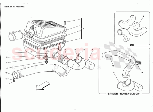 Part Diagram for Ferrari 165232