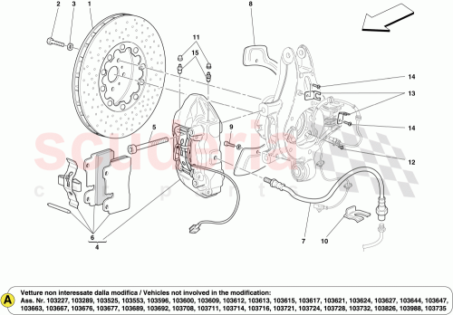 Part Diagram for Ferrari 304561