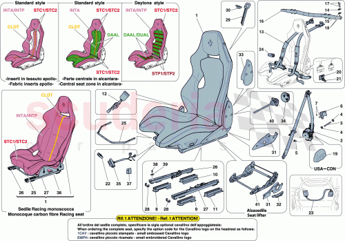 Part Diagram for Ferrari 86770900