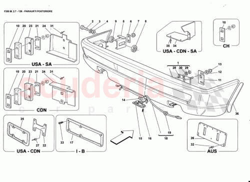 Part Diagram for Ferrari 64513110