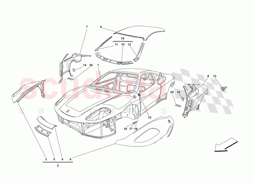 Part Diagram for Ferrari 986944