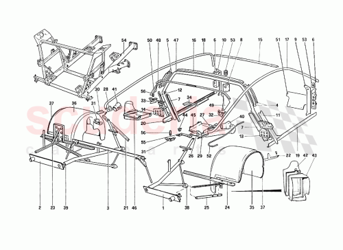 Part Diagram for Ferrari 125923