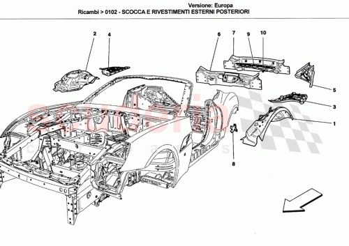 Part Diagram for Ferrari 84509700