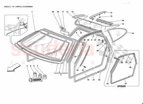 Part Diagram for Ferrari 64342700