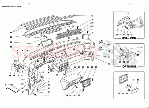 Part Diagram for Ferrari 64113700