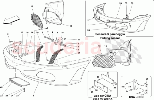 Part Diagram for Ferrari 83111210