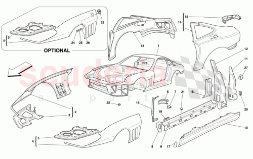 Part Diagram for Ferrari 64551800