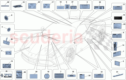 Part Diagram for Ferrari 308904