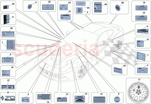 Part Diagram for Ferrari 312096