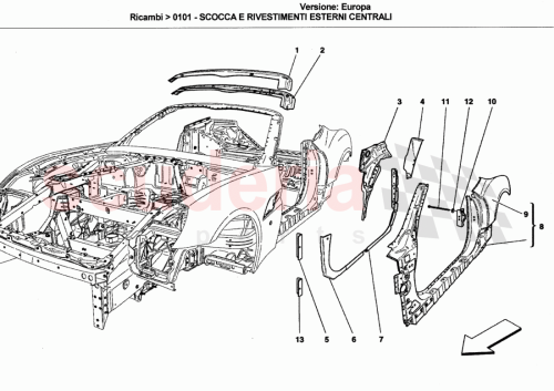 Part Diagram for Ferrari 69981211