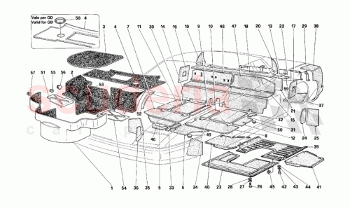 Part Diagram for Ferrari 63081400