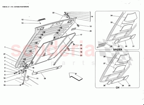 Part Diagram for Ferrari 64104300