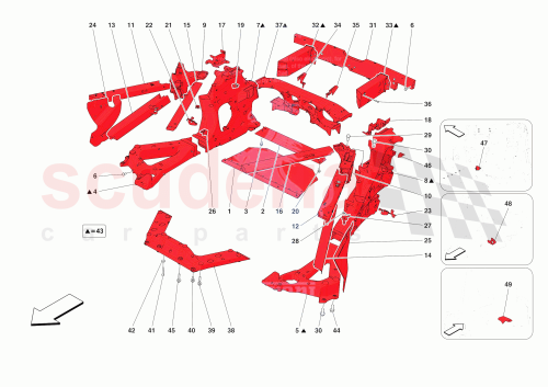 Part Diagram for Ferrari 960147