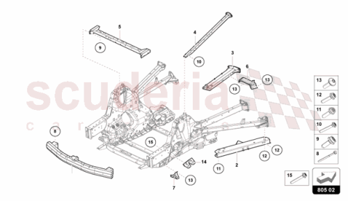 Part Diagram for Lamborghini 47B814542A