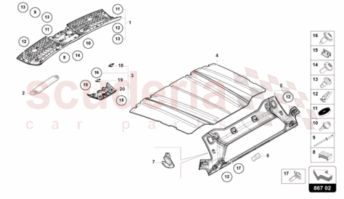 Part Diagram for Lamborghini 47B867517SXZ0