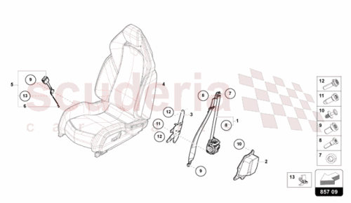 Part Diagram for Lamborghini 47B857755MNB