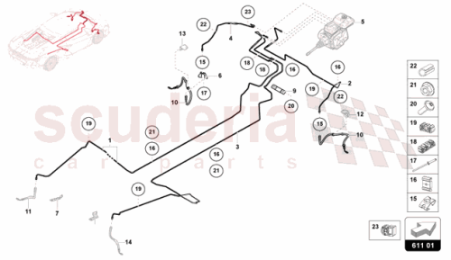 Part Diagram for Lamborghini 47A614725A