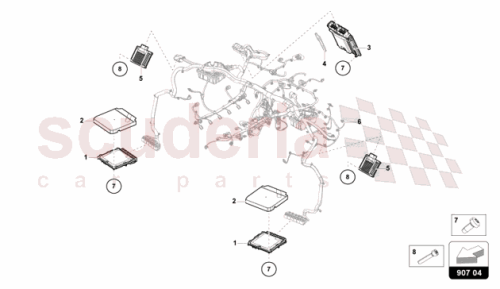 Part Diagram for Lamborghini 47B907599A