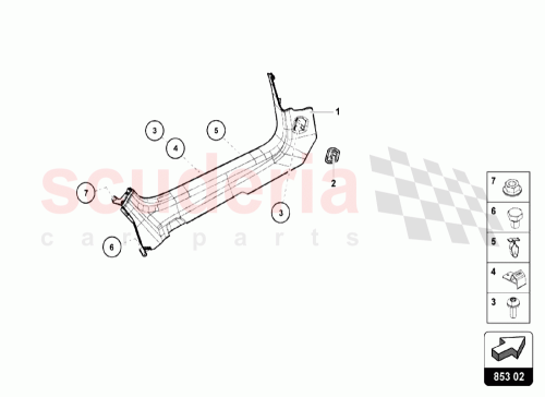 Part Diagram for Lamborghini 4T1854903D