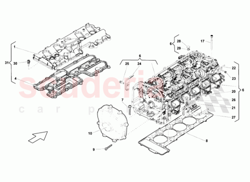 Part Diagram for Lamborghini 07L103649A