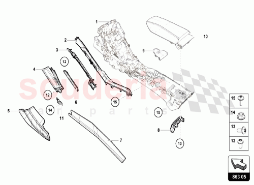 Part Diagram for Lamborghini 4T0863488
