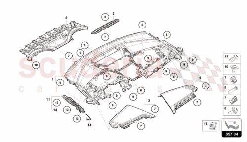 Part Diagram for Lamborghini 47C858451A