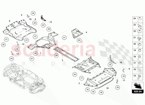 Part Diagram for Lamborghini 4T0825205D