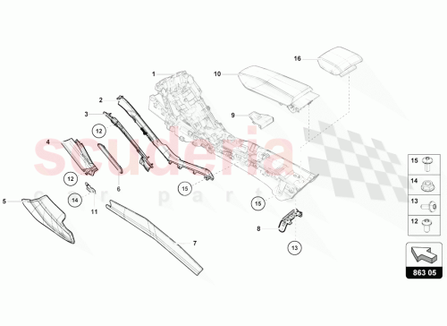 Part Diagram for Lamborghini 4T0863487F