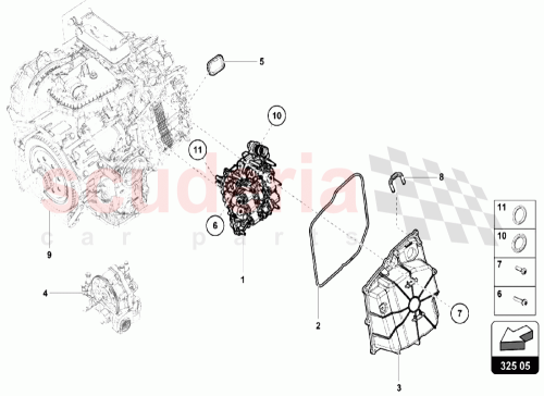 Part Diagram for Lamborghini 0BZ325201A