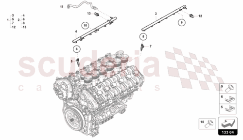 Part Diagram for Lamborghini 07M133681P