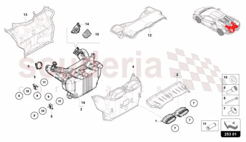 Part Diagram for Lamborghini 47B251237A