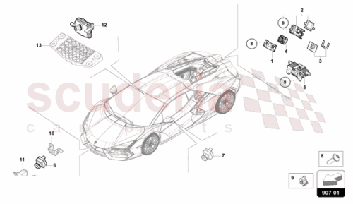 Part Diagram for Lamborghini 47B825507D