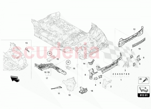 Part Diagram for Lamborghini 4M0813314D