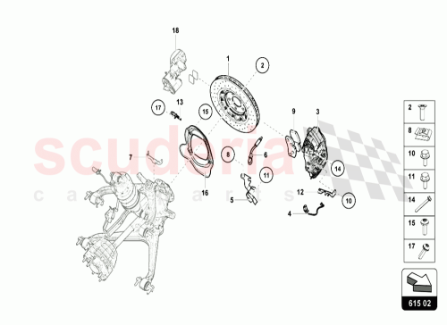 Part Diagram for Lamborghini 4S0615602A